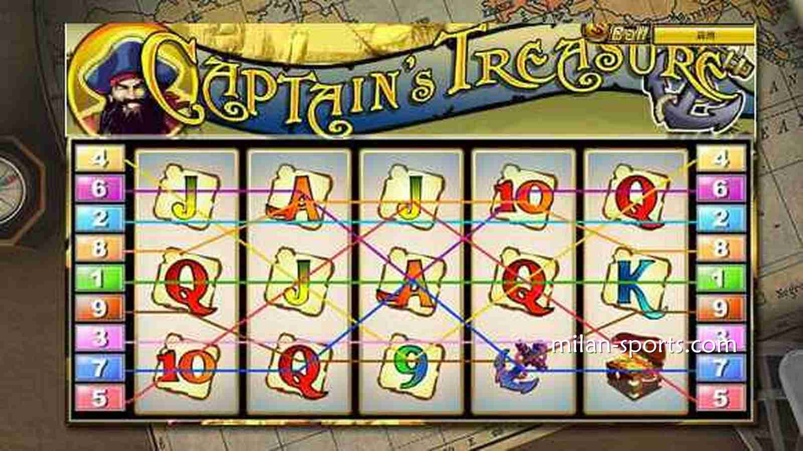 《船长宝藏》游戏投注界面|米兰体育